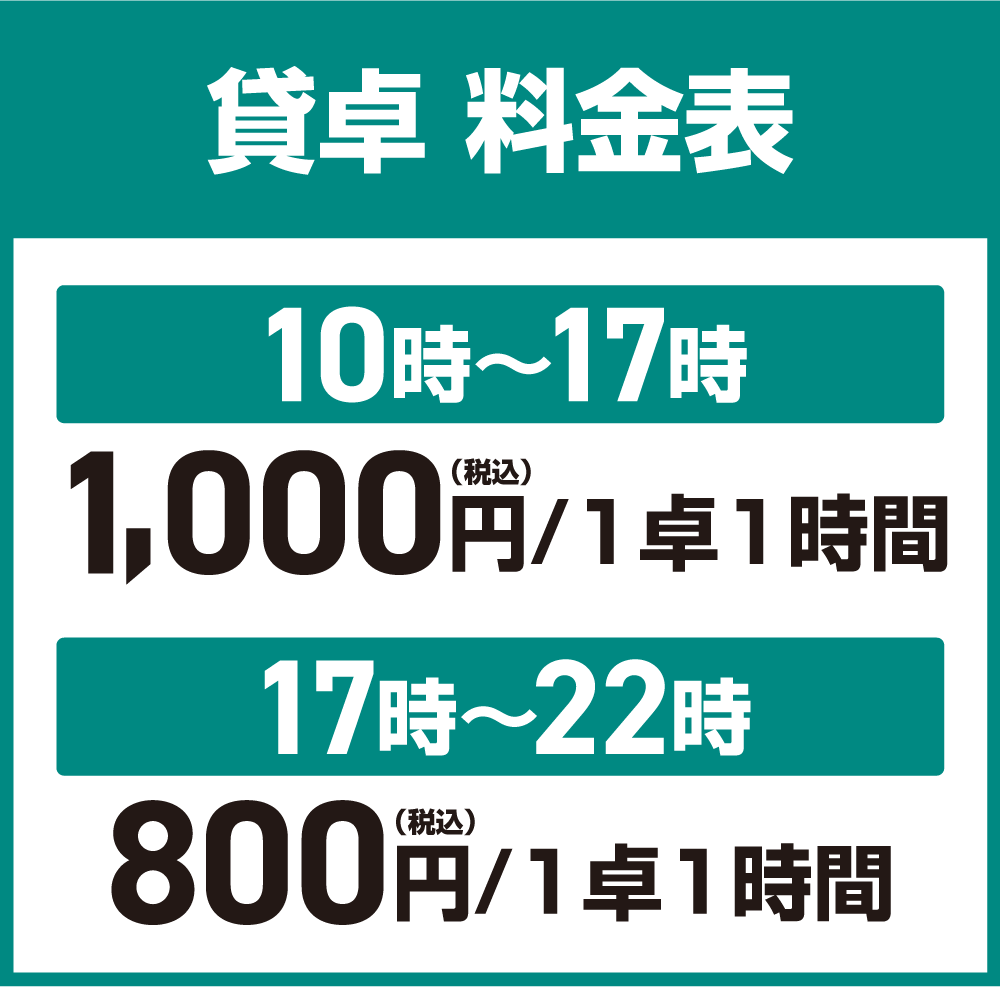 麻雀,雀荘,貸卓